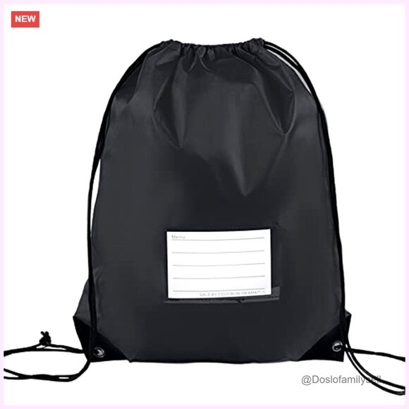 16 Pack Drawstring Bags, Washable Polyester Fabric, Gym Sports Cinch Bag